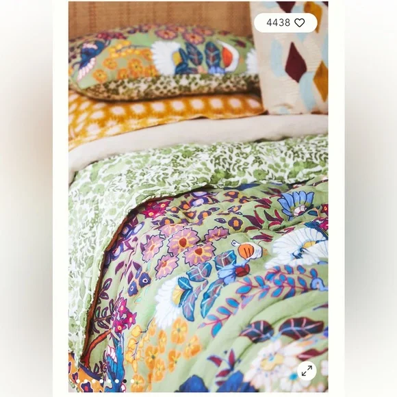 Anthropologie Averill Organic Cotton Quilt King size - Picture 7 of 11